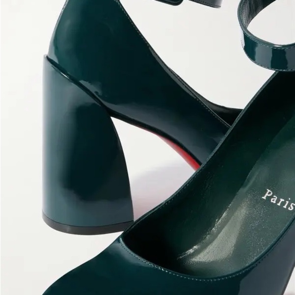 Christian Louboutin So Sab 85 Patent leather pumps in Dark Green